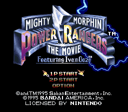 Mighty Morphin Power Rangers - The Movie (Europe) Title Screen